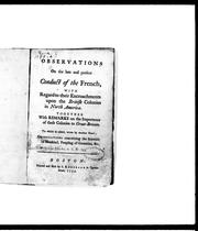 Observations on the late and present conduct of the French by William Clarke