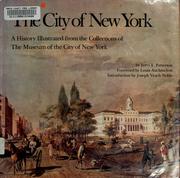 Cover of: The City of New York: a history illustrated from the collections of the Museum of the City of New York