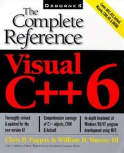 Cover of: Visual C++ 6 by Chris H. Pappas, William Murray