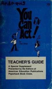 Cover of: You can act!