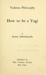 How to be a Yogi by Abhedananda Swami