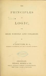 Cover of: The principles of logic | A. Schuyler
