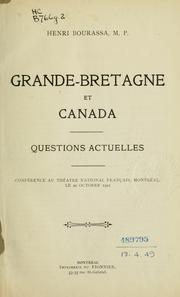 Grande-Bretagne et Canada by Henri Bourassa
