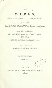 Cover of: Works by Steuart, James Sir