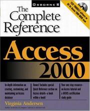 Cover of: Access 2000 by Virginia Andersen