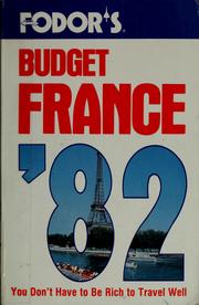 Cover of: Fodor's budget France '82 by Eugene Fodor
