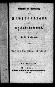 Cover of: Geschichte und Beschreibung von Newfoundland und der Küste Labrador by Lewis Amadeus Anspach