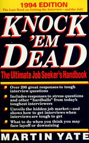 Cover of: Knock 'em dead by Martin John Yate