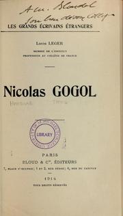 Cover of: Nicolas Gogol