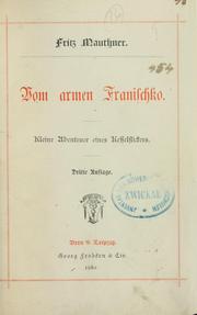 Cover of: Vom armen Franischko: kleine Abenteuer eines Kesselflickers