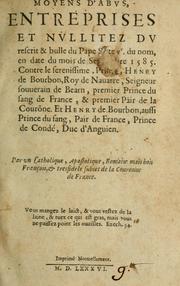 Cover of: Moyens d'abus by Pierre de Belloy