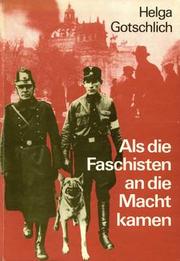 Cover of: Als die Faschisten an die Macht kamen