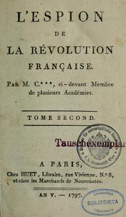 Cover of: L'espion de la révolution française