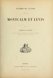 Cover of: Guerre du Canada, 1756-1760: Montcalm et Lévis