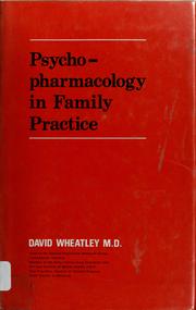 Cover of: Psychopharmacology in family practice.