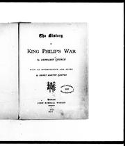 Cover of: The history of King Philip's War