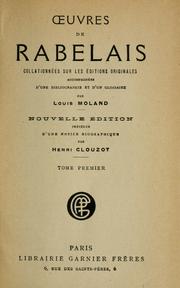 Cover of: Oeuvres de Rabelais