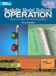 Cover of: Realistic Model Railroad Operation by Tony Koester