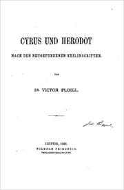 Cover of: Cyrus und Herodot nach den neugefundenen Keilinschriften by Victor Floigl