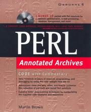 Cover of: Perl annotated archives