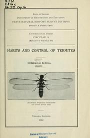 Cover of: Habits and control of termites