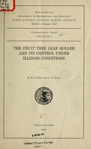 Cover of: The fruit tree leaf roller and its control under Illinois conditions