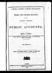A Decimal currency -weights and measures by Canada. Legislature. Legislative Assembly. Standing Committee on Public Accounts