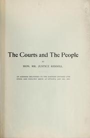 Cover of: The courts and the people