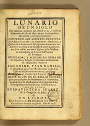 Cover of: Lunario de un siglo by Buenaventura Suárez