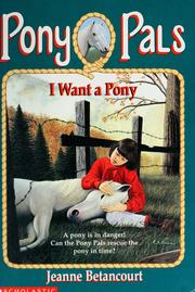 Cover of: I want a pony