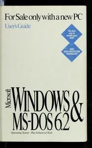 Cover of: Microsoft Windows and MS-DOS 6.2 user's guide