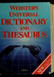 Cover of: Webster's universal dictionary and thesaurus: plus world maps in color