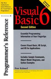 Cover of: Visual Basic 6: programmer's reference