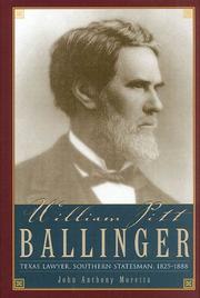 Cover of: William Pitt Ballinger by John Moretta