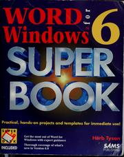 Cover of: Word for Windows 6 Superbook by Herbert L. Tyson