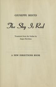 Cover of: The sky is red by Giuseppe Berto