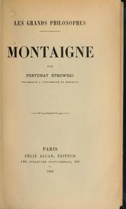 Cover of: Montaigne