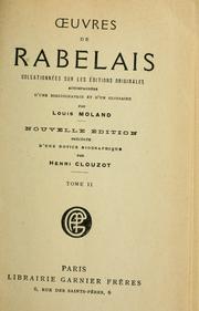 Cover of: Oeuvres de Rabelais