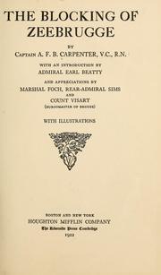 Cover of: The blocking of Zeebrugge by Alfred Francis Blakeney Carpenter, Alfred Francis Blakeney Carpenter