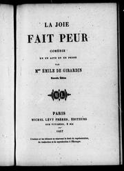 Cover of: La joie fait peur: comédie en un acte et en prose