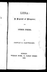 Cover of: Lena, a legend of Niagara: and other poems