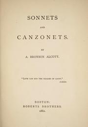 Cover of: Sonnets and canzonets by Amos Bronson Alcott