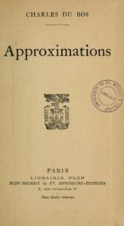 Cover of: Approximations