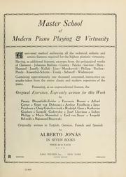 Cover of: Master school of modern piano playing and virtuosity: a universal method