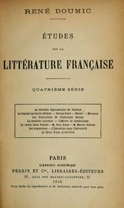 Cover of: Études sur la littérature française by René Doumic