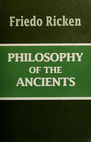 Cover of: Philosophy of the ancients