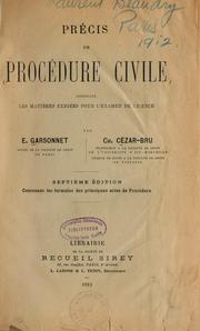 Cover of: Précis de procédure civile