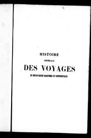Cover of: Histoire générale des voyages de découvertes maritimes et continentales by William Desborough Cooley