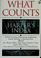 Cover of: What Counts