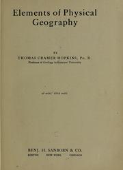 Cover of: Elements of physical geography